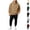 Camel, variant on HAJWOH Men's Zip Up Lined Hoodie Sweatshirt And Sweatpant Jogging Casual Sports Suits Sets