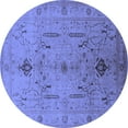 thumbnail image 1 of Ahgly Company Indoor Round Oriental Blue Traditional Area Rugs, 5' Round, 1 of 4