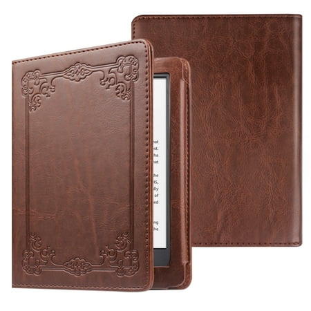 Folio Case for Kindle 10th Generation 2019 / Kindle 8th Gen 2016 E-reader - Fintie PU Leather Stand Cover Vintage (The Best Kindle Reader)