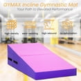 thumbnail image 3 of FDW Pink Gymnastics Folding Incline Mat, Non-Slip Yoga，Tumbling Cheese Wedge for Home, Indoor/Outdoor, 3 of 6