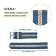 thumbnail image 4 of Uxcell Blue Yellow Nylon Striped Watchband 20mm Width Soft Nylon Strap with Silver Buckle, Canvas Watch Band, 4 of 6