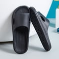 thumbnail image 4 of NexTorq Women & Men Shower Slippers Open Toe House Slides Bathroom Sandals, Black, 5.5, 4 of 5