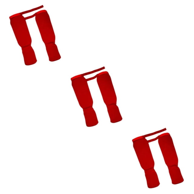 Guardoinrt Sleek Shin Instep Guards for MMA Training Optimal Protection Red M 3Set