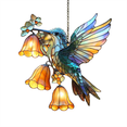 thumbnail image 2 of Spirit Birds Acrylic Suncatcher - Cute Owl & Hummingbird Winged Window Hanging Ornaments, 2 of 5