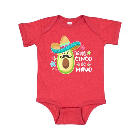 

Inktastic Happy Cinco de Mayo Avocado in Sombrero Gift Baby Boy or Baby Girl Bodysuit