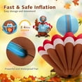 thumbnail image 4 of Costway 5 FT Inflatable Thanksgiving Turkey Football Player holding Rugby w/Lights, 4 of 8