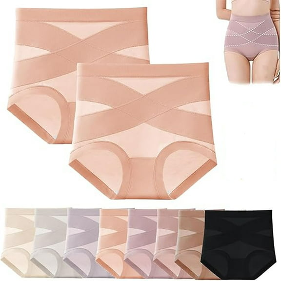 Doveloom Leak Proof Tummy Control Panties, Ultimate Comfort Leakproof and Shaping Seamless Cotton High-Waist Briefs