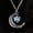 Blue, variant on Luminous Stone Necklace Moon Heart Pendant Necklace Halloween Fluorescent Necklace Glow in The Dark Accessories for Women