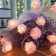 thumbnail image 4 of Guirnalda de luces LED con forma de rosa, guirnalda de luces con forma de flor de hadas, 30 luces LED para decoración romántica, fiestas, bodas, San Valentín, cumpleaños y Navidad, 3 m, 4 of 5