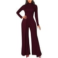 thumbnail image 1 of Babysbule Combinaison de Fête pour Femmes Mode Décontractée Manches Longues Mignonne Mode Col Blanc Pantalon, 1 of 8