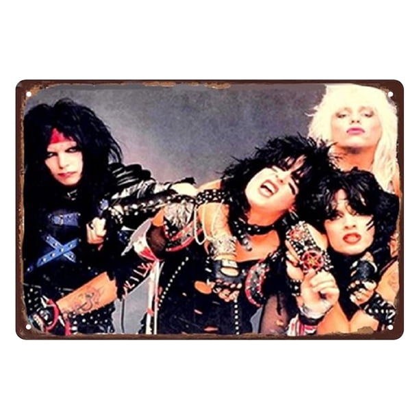Motley Crue-Placa Metal letrero para Bar Pub Club cafetería Arte la pared artesanal