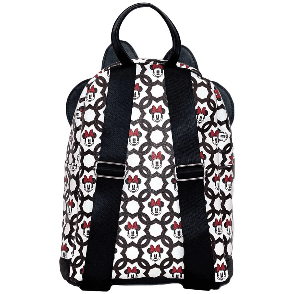 Minnie Mouse 10" Mini Deluxe Backpack with 1 Front pocket and Large Minnie Bow