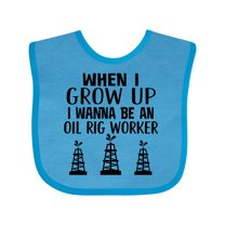 Inktastic Future Oil Rig Worker Boys or Girls Baby Bib