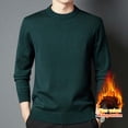 thumbnail image 3 of Men's Autumn And Winter Thickened Velvet Warm Solid Color Round Neck Knitted Sweater, 3 of 8