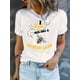 thumbnail image 1 of I Love Bee-ing a Lunch Lady Graphic T-Shirt - Casual Crew Neck Tee with Bee Print, 95% Polyester 5% Spandex Knit Fabric, Comfortable Stretch, Animal Pattern, All-Season Top for Women, 1 of 6