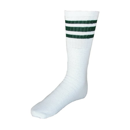 Stripe Tube Socks - Striped Top Ribbed Tube Socks (4 Pair Pack)