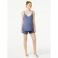 thumbnail image 2 of Joyspun Women’s Maternity Lace Trim Nursing Camisole and Shorts Pajama Set, Sizes S/M to XXL/XXXL, 2 of 5