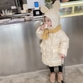 thumbnail image 6 of Hicidod Toddler Winter Jacket Long Light Thick Down Jacket Water-Resistant Windproof Fashion Solid Zipper Warm Cotton Girls Boys Jackets, 6 of 7