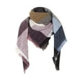 thumbnail image 2 of Kelon Winter Women Warm Scarf Long Shawl Large Scarves Cold Weather Thick Blanket Scarfs Colorful Plaid, 2 of 3