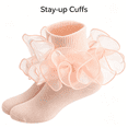 thumbnail image 7 of TELOLY 3Pairs Kids Socks,1-3 Years Old Ruffle Socks,Combed Cotton Lace Socks,Combination2, 7 of 7