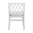 thumbnail image 4 of bali & pari Carwyn Bohemian White Rattan Dining Chair, 4 of 6
