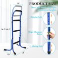 thumbnail image 2 of Adjustable Stand Assist Cane for Seniors, 4-Prong Walking Stick for Balance and Mobility, Couch and Chair Support Aid, Ideal for Elderly, Adults, Women, and Men (Blue), 2 of 6
