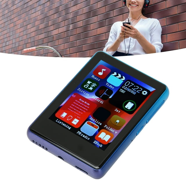 MP3 Player, Portable HiFi Music Player With BT 5.0, 2.4 Inch HD TTFT Screen, 4GB, SABRE9018Q2C DAC Decoding Chip, With FM Radio Electronic Book Speaker