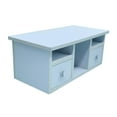 thumbnail image 3 of Escritorio para casa de muñecas a escala 1/12, muebles para casa de muñecas, recuerdos de fiesta, decoración, casa de juegos, madera, té Azul claro, 3 of 9