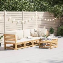 vidaXL 6 Piece Patio Lounge Set with Cushions Solid Wood Acacia