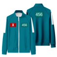 thumbnail image 1 of Squid Game Player Adult Track Jacket – Official Cosplay Costume Blue S, 1 of 5