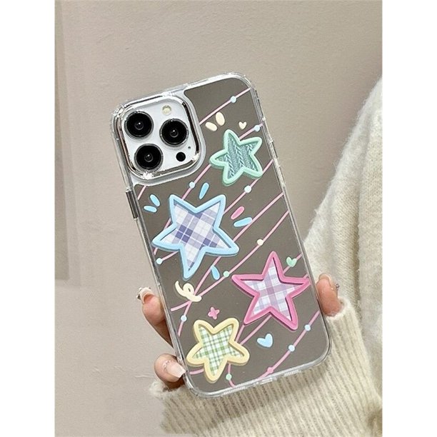 Coque de téléphone portable transparente All-Dip Ins Style, petit miroir étoile fraîche, dessin animé, iPhone 14, 13, 12, 11, Max, XS, XR, 78Plus qiuyongming unisex