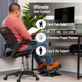 thumbnail image 3 of Foot Rest Mind Reader, ergonómico, ajustable en altura, negro, x2, 3 of 9