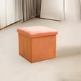 thumbnail image 6 of NWOKYZGH Storage Ottoman with Thick Foam Padded Seat, Foldable Foot Rest Stool with Linen Fabric, Ottoman with Storage Bench for Bedroom Living Room, 6 of 6