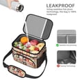 thumbnail image 4 of Lunch Box Pioneer Flower Floral Print Pattern Insulated Lunch Bag for Women Men,Medium Leakproof Lunchbox Cooler Bag Adjustable Strap,10 X 6.7 X 8 Inches, 4 of 6