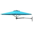 thumbnail image 5 of Gymax 8FT Patio Wall Mounted Cantilever Umbrella Parsol w/ Adjustable Pole Turquoise, 5 of 9