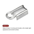 thumbnail image 4 of Uxcell 100pcs Fold Over Cord Ends 3mm Brass Crimp Cap Clasp Tips for DIY Leather Ribbon Craft Making, Silver Tone, 4 of 6