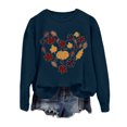 thumbnail image 1 of VBARHMQRT Cardigan Chandail en Molleton Women Mode Automne et Hiver pour Femmes Action de Grâce Thème Lettre Anglaise Haut Imprimé Décontracté Sweat à Capuche, 1 of 4