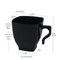 thumbnail image 6 of Smarty 8 oz. Black Square Plastic Coffee Mugs 192ct, 6 of 7