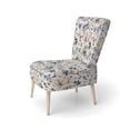 thumbnail image 3 of Designart "Soft Colors Botanicals Pattern Ii" Upholstered Bohemian & Eclectic Accent Chair and Damask Arm Chair - Multiple Color & Pattern, 3 of 7