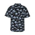 thumbnail image 3 of Daiia Gothic Skull Hawaiian Shirt for Men Gentle Cotton Regular Short Sleeve Casual-XX-Large, 3 of 9