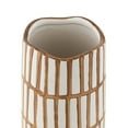 thumbnail image 4 of SAFAVIEH Kai Striped Ceramic Vase, Set of 2, Light Orange/Cream, 4 of 6