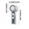 thumbnail image 3 of Handheld Mecha Fan with Digital Display, Stepless Adjustable Speed, USB Rechargeable Cooler Fan, Outdoor LED Light, Transparent Blade, 3000 mAh, 3 of 9