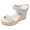 Sky Blue, variant on Womens Plaid Platform Wedge Slides Open Back Dressy Sandals Ladies Fashion Casual Leather Open Toe Espadrilles Chunky Heels Slip on Summer Mules Shoes Pink Size 6.5