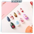 thumbnail image 5 of 24pcs Reusable Press On Painted Nails Nails Top Forms Fake Nails Short False Nails Nail Tips Nails Coffin 01, 5 of 7