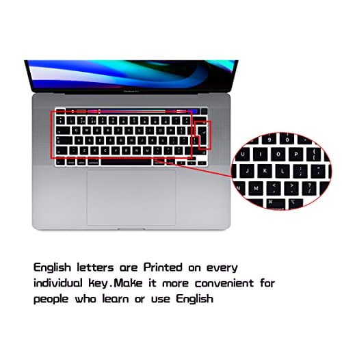 Model A2141 Model A2289/A2251/A2338 M1 Chip HRH Ultra Thin Russian Language Silicone Keyboard Cover Skin for MacBook Pro 13 inch 2020 and for MacBook Pro 16 2019 Accessories 