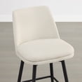 thumbnail image 4 of ReNest 27" Mid-Century Swivel Counter Height Bar Stools Set of 4 for Kitchen Island, Upholstered Fabric, Creamy Grey, 4 of 7