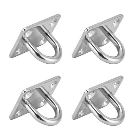 

Ymiko Ceiling Wall Mount Hanging Hardware 304 Stainless Steel Eye Plate 4Pcs 304 Stainless Steel Eye Plate Ceiling Wall Mount Hanging Hardware With Enclosed Hook