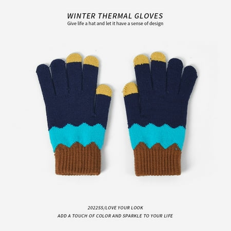 

Huachen Women s Gloves Winter Girls Plush Warm Riding Gloves Split Finger Student Cold Proof Cotton Gloves