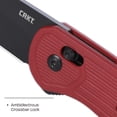 thumbnail image 3 of CRKT Sero Everyday Carry Folding Knife with Crossbar Lock: S35VN Plain Edge Blade, Red Glass-Reinforced Nylon Handle, 7170R, 3 of 6