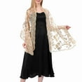 thumbnail image 4 of Aoujea Women's Fall Winter Shawl Wrap Scarf, Women's Sequin Shawl Wedding Dress Evening Gown Cheongsam Shawl Bride Bridesmaid Shawl Scarf Blanket Wrap Shawl Scarves, 4 of 8